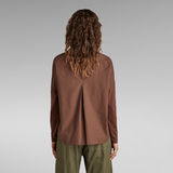 G-Star RAW® Woven Mix Loose Top Brown