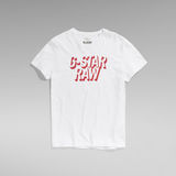 G-Star RAW® T-shirt Retro Shadow Graphic Blanc