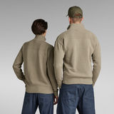 G-Star RAW® Unisex Half Zip Loose Knit Green