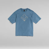 G-Star RAW® T-shirt Typography Boxy Bleu moyen