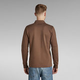 G-Star RAW® Lightweight Moto Half Zip Sweater Brown