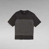 G-Star RAW® Text Stripe Boxy T-Shirt Black