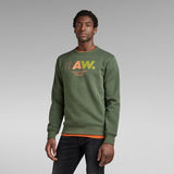 G-Star RAW® Multi Colored RAW. Sweater Green