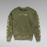 G-Star RAW® Sleeve Graphics Loose Sweater Green