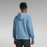 G-Star RAW® Double Pocket Loose Hooded Sweatshirt Mittelblau