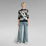 G-Star RAW® Jacquard Raglan Knitted Pullover Mehrfarbig