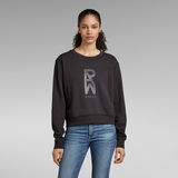 G-Star RAW® Crew Sweater Graphic Raw Zwart