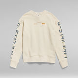 G-Star RAW® Sleeve Graphics Loose Sweater White