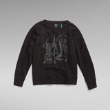 G-Star RAW® Figure Print Sweater Black