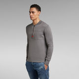 G-Star RAW® Half Zip Pocket Knitted Sweater Grey