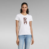 G-Star RAW® T-shirt Graphic RAW Cropped Slim Blanc
