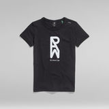 G-Star RAW® T-shirt Graphic RAW Cropped Slim Noir