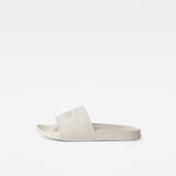 G-Star RAW® Cart III Perforated Logo Slides White side view