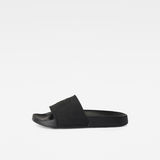 G-Star RAW® Cart III Perforated Logo Slippers Zwart side view