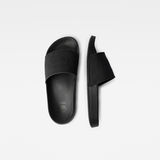 G-Star RAW® Cart III Perforated Logo Slides Black both shoes