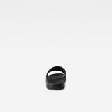 G-Star RAW® Cart III Perforated Logo Slippers Zwart back view