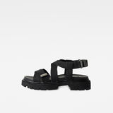 G-Star RAW® Xinva Denim Sandals Black side view