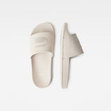 G-Star RAW® Cart III Perforated Logo Slides White both shoes