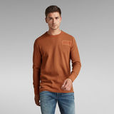 G-Star RAW® Heather Waffle Raw Construction T-Shirt Orange