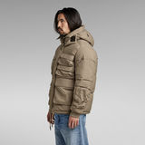 G-Star RAW® Field Hooded Puffer Jacket Brown
