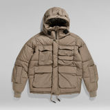 G-Star RAW® Field Hooded Puffer Jacket Brown