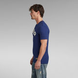 G-Star RAW® T-shirt Felt Applique Bleu foncé