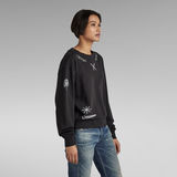 G-Star RAW® Graphic Cropped Loose Sweater Black