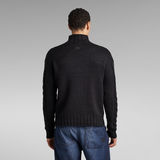 G-Star RAW® Heavy Cable Loose Mock Knit Black