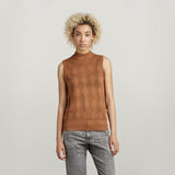 G-Star RAW® Pull Pointelle Mock Knitted Brun