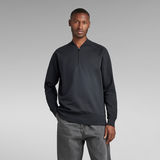 G-Star RAW® Lightweight Sweater Bomber Half Zip Black
