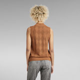 G-Star RAW® Pointelle Mock Knitted Pullover Braun