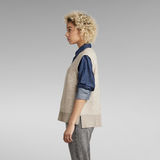 G-Star RAW® Knitted Slipover Vest Structure Loose Beige