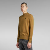 G-Star RAW® Premium Core Mock Neck Knitted Pullover Braun