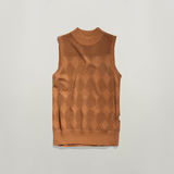 G-Star RAW® Pointelle Mock Knitted Pullover Braun