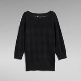 G-Star RAW® Pointelle Half Sleeve Knitted Sweater Black