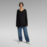 G-Star RAW® Oversized V-Neck Knitted Sweater Black