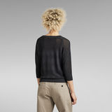 G-Star RAW® Pointelle Half Sleeve Knitted Sweater Black