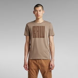 G-Star RAW® T-shirt Typography RAW Slim Beige