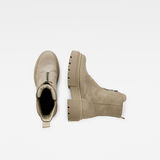 G-Star RAW® Kafey Platform Mid Zip Nubuck Boots Beige both shoes