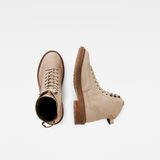 G-Star RAW® Roofer IV Mid Washed Leather Boots Beige both shoes