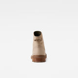 G-Star RAW® Bottines Roofer IV Mid Washed Leather Beige back view