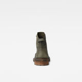 G-Star RAW® Roofer IV Mid Washed Leather Boots Green back view