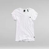 G-Star RAW® Camiseta Eyben Slim V-Neck Blanco