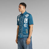 G-Star RAW® Hawaii Commando Shirt Midden blauw