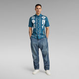 G-Star RAW® Hawaii Commando Hemd Mittelblau