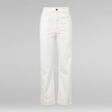G-Star RAW® Tedie Ultra High Straight Ripped Edge Ankle Jeans White