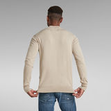 G-Star RAW® Half Zip Pocket Knitted Sweater Beige