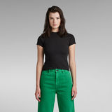 G-Star RAW® Cropped Ultra Slim T-Shirt Schwarz