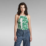 G-Star RAW® Printed Tank Top Cropped Ultra Slim Mehrfarbig