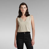 G-Star RAW® Boxy Cropped Graphic Vest Beige